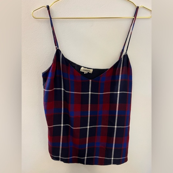 L’AGENCE Jane Camisole- Red/Blue Plaid - Picture 3 of 5